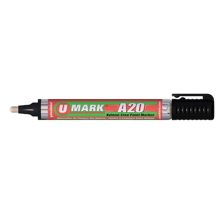 U-Mark A20 Paint Marker Black Rev tip 12/bx 10701